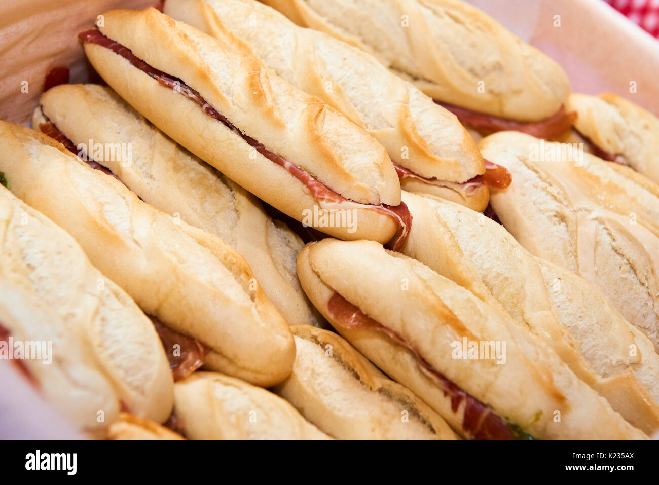 Schinkensandwiches Stockfoto