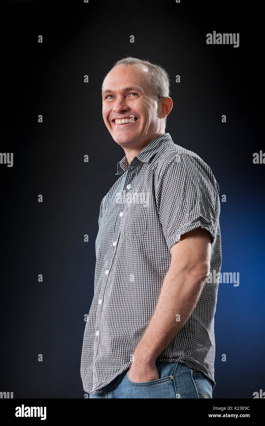 Edinburgh, Großbritannien. 28. August 2017. David Vann, der Amerikanische Romancier, beim Edinburgh International Book Festival erscheinen. Credit: GARY DOAK/Alamy leben Nachrichten Stockfoto