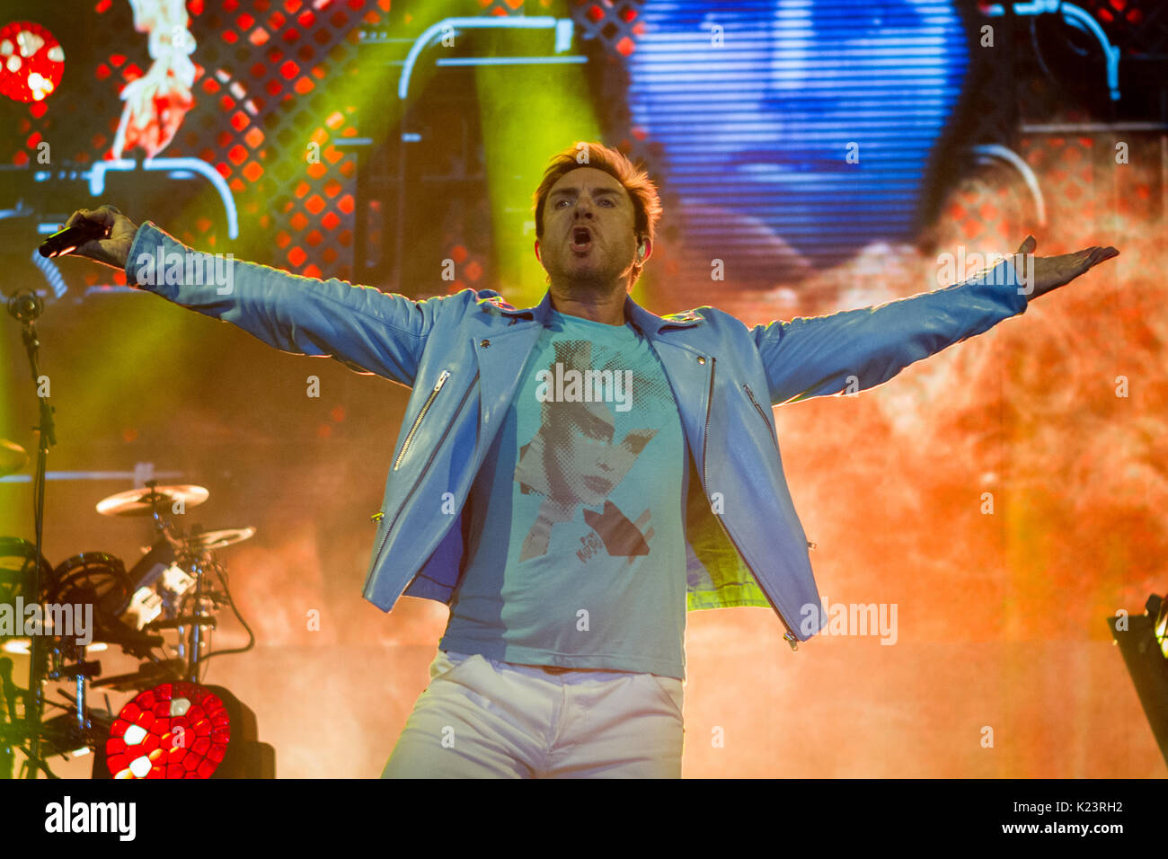Zagreb, Kroatien - 29. August 2017: Britische pop rock Band Duran Duran live im Konzert in Salata, Zagreb, Kroatien Quelle: Deyan Baric/Alamy leben Nachrichten Stockfoto