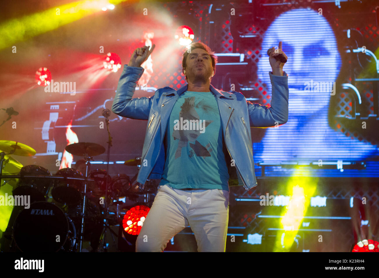 Zagreb, Kroatien - 29. August 2017: Britische pop rock Band Duran Duran live im Konzert in Salata, Zagreb, Kroatien Quelle: Deyan Baric/Alamy leben Nachrichten Stockfoto