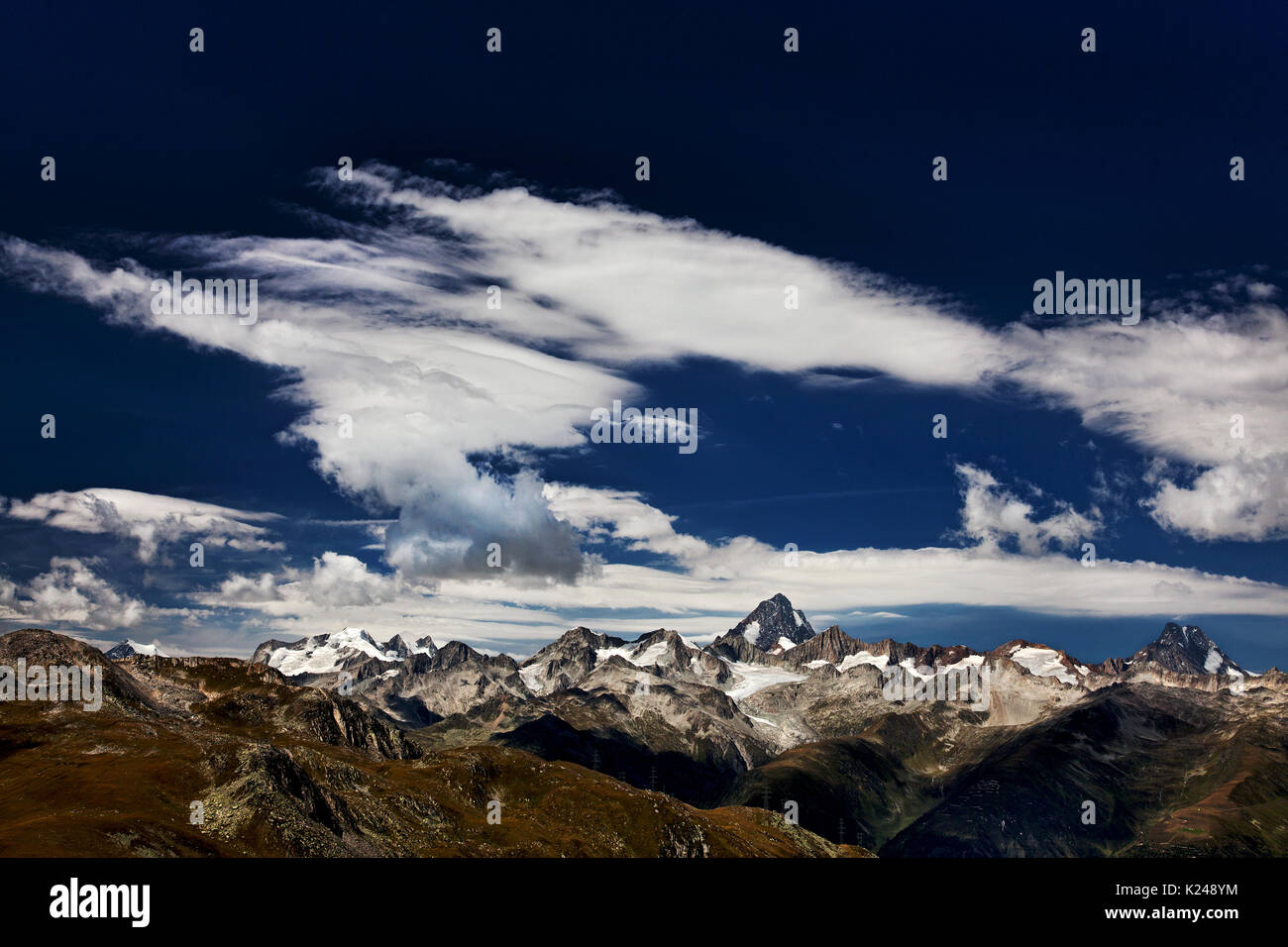 Passo della Novena, Schweiz. Stockfoto