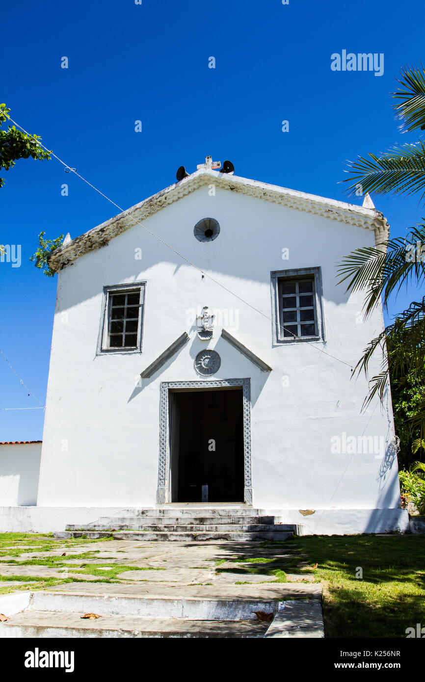 Nossa Senhora da Escada Kirche, Olivenca Bezirk. Ilheus, Bahia, Brasilien. Stockfoto