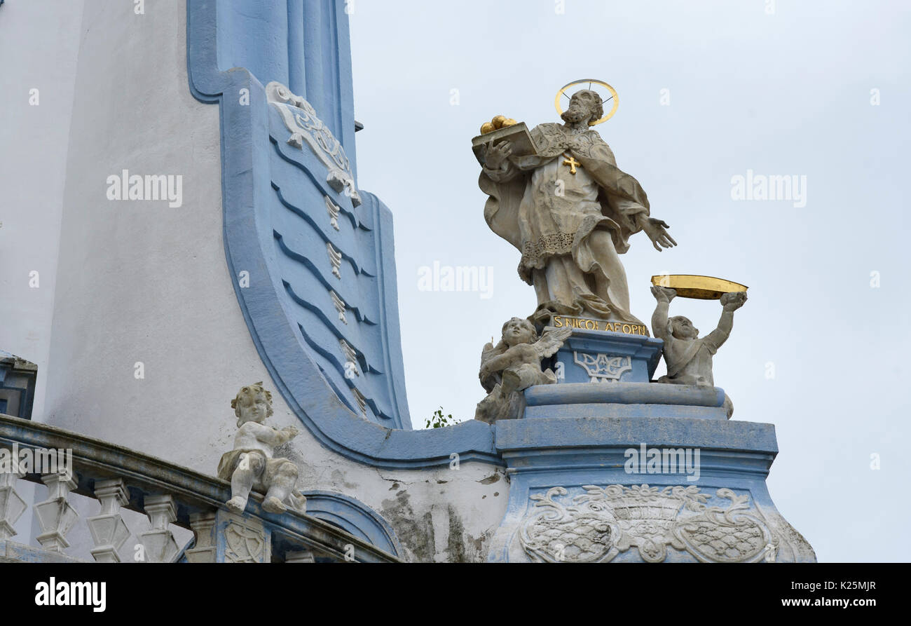 Dürnstein Abtei (Stift Dürnstein in der Wachau, Österreich ist auf dem Donauradweg oder Donauradweg. Stockfoto