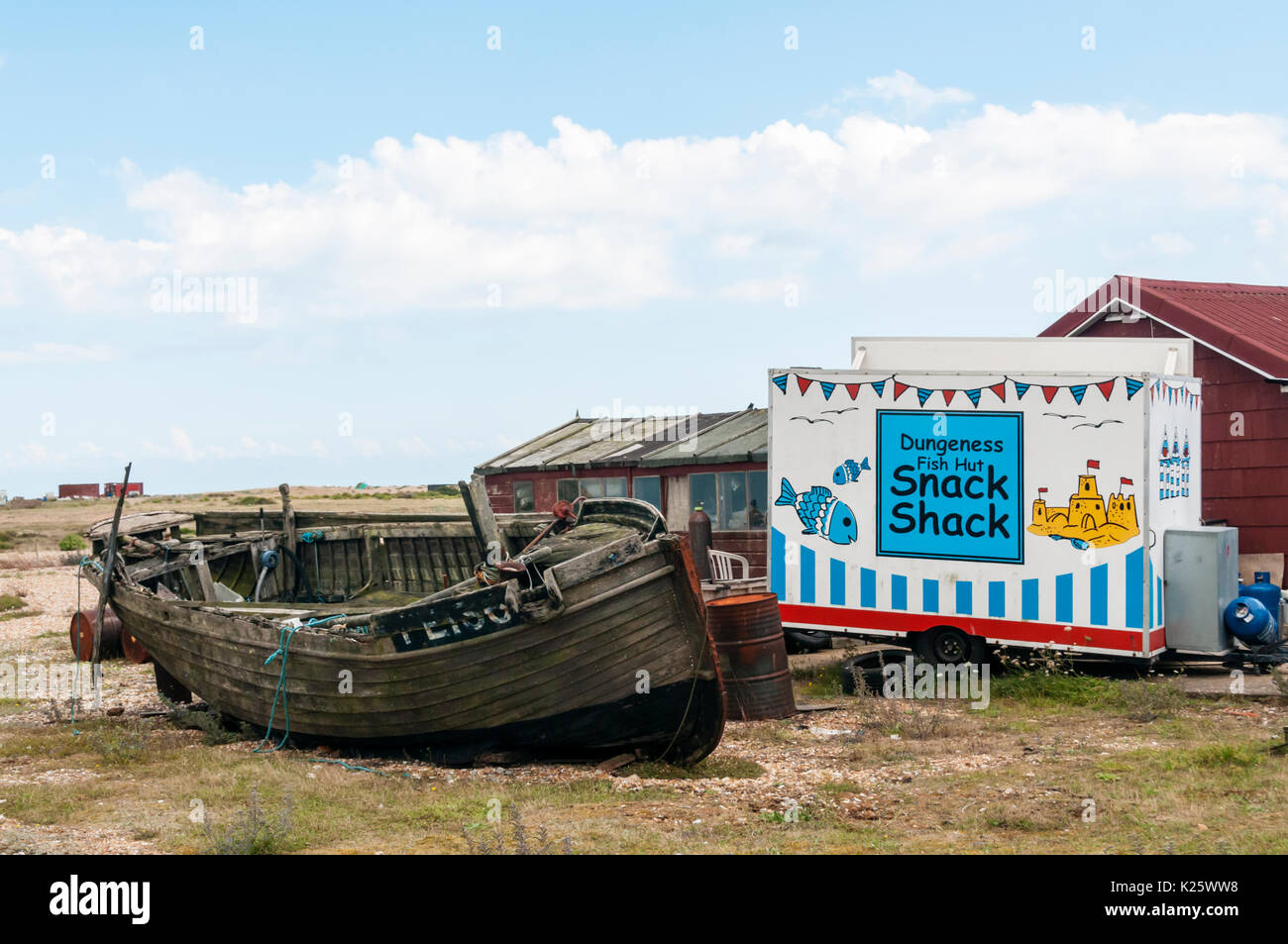 Dungeness Fisch Hütte Snack Shack Stockfoto