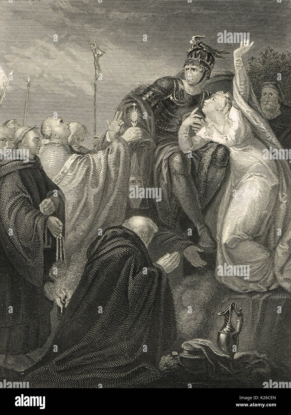 Der heilige Augustinus vor König Ethelbert Stockfoto