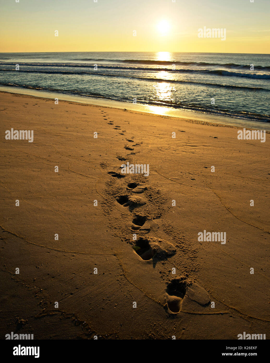 Sonnenaufgang am Strand Stockfoto