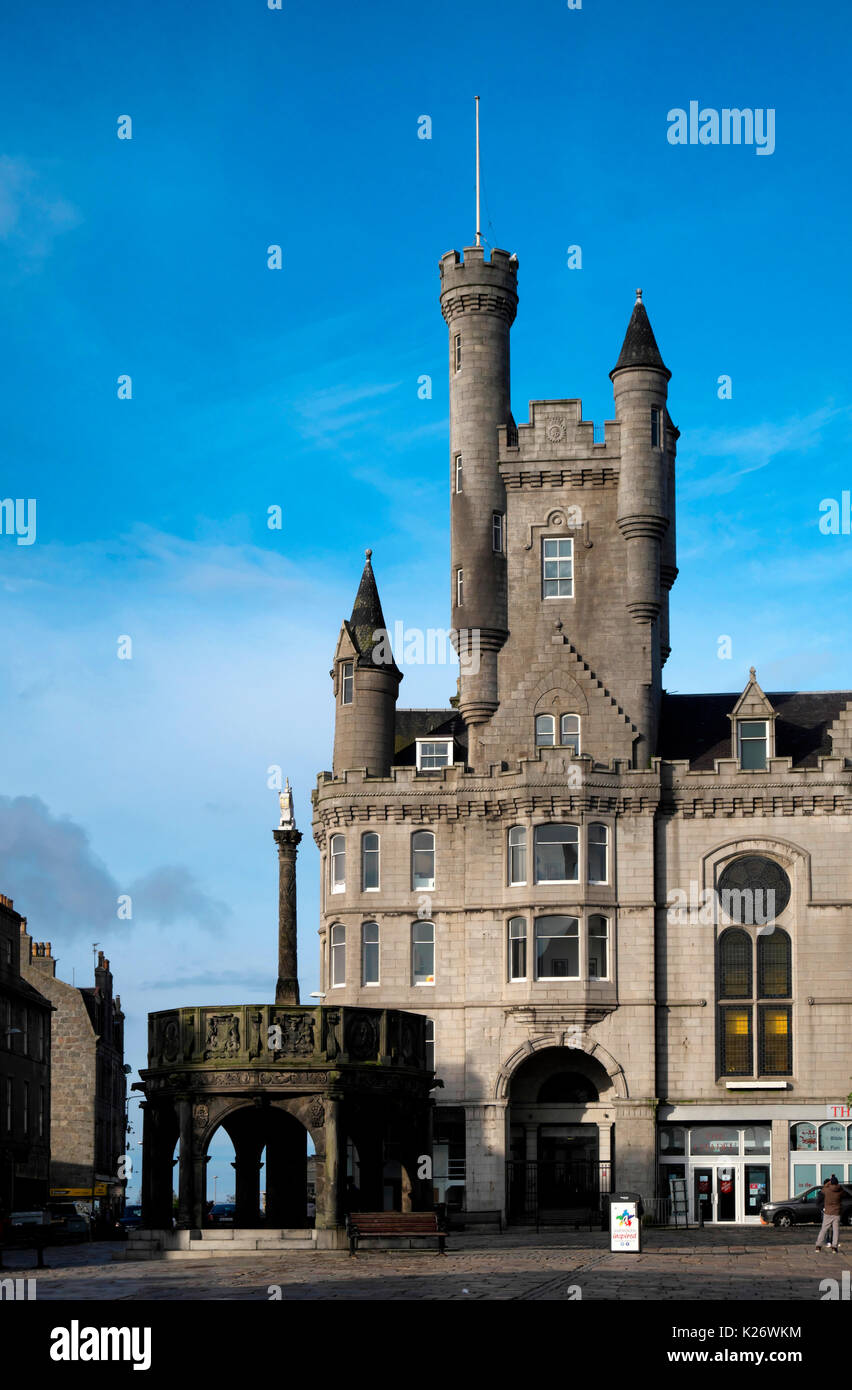 Alte Rathaus mit Granary, Aberdeen, Schottland, Vereinigtes Königreich Stockfoto