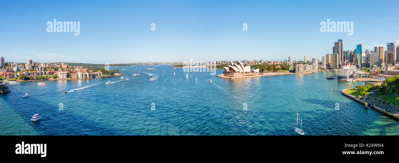 Circular Quay und den Rocks, Skyline mit Sydney Opera House, Financial District, Bankenviertel, Sydney, New South Wales Stockfoto