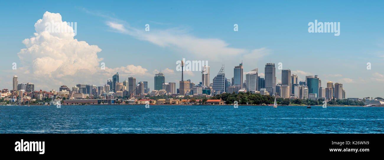 Blick auf die Skyline von Sydney, Sydney, New South Wales, Australien Stockfoto