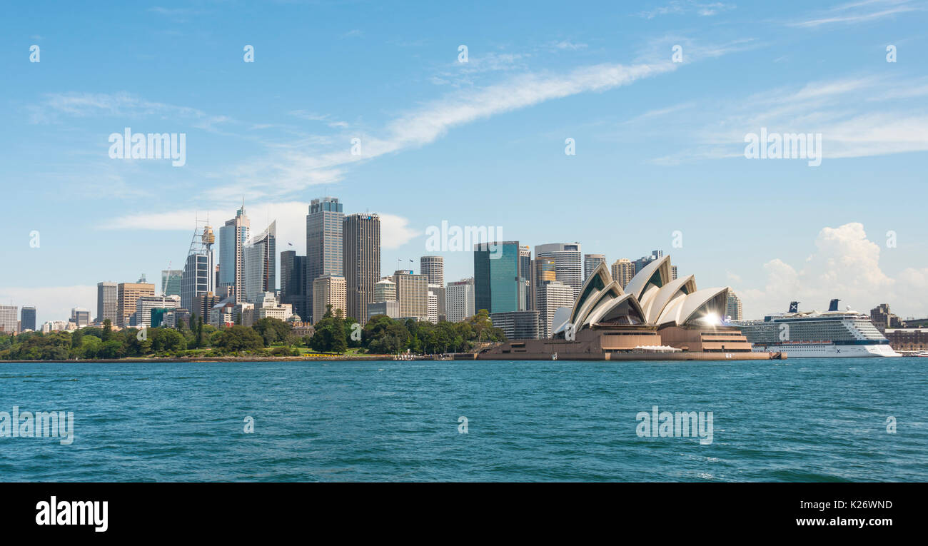 Blick auf Sydney, Oper, Skyline, Sydney, New South Wales, Australien Stockfoto