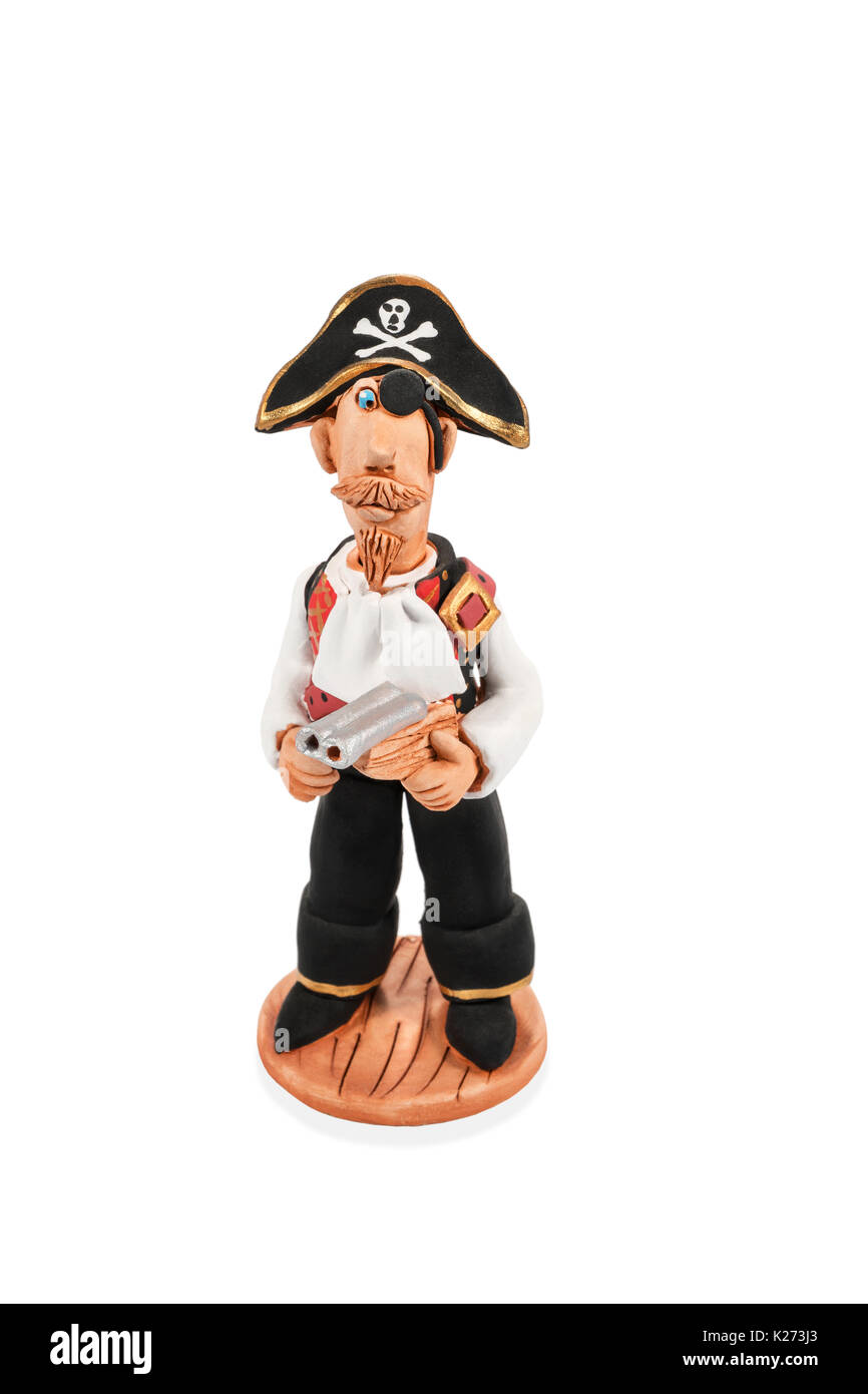 Ton Figurine von einem Piraten Stockfoto