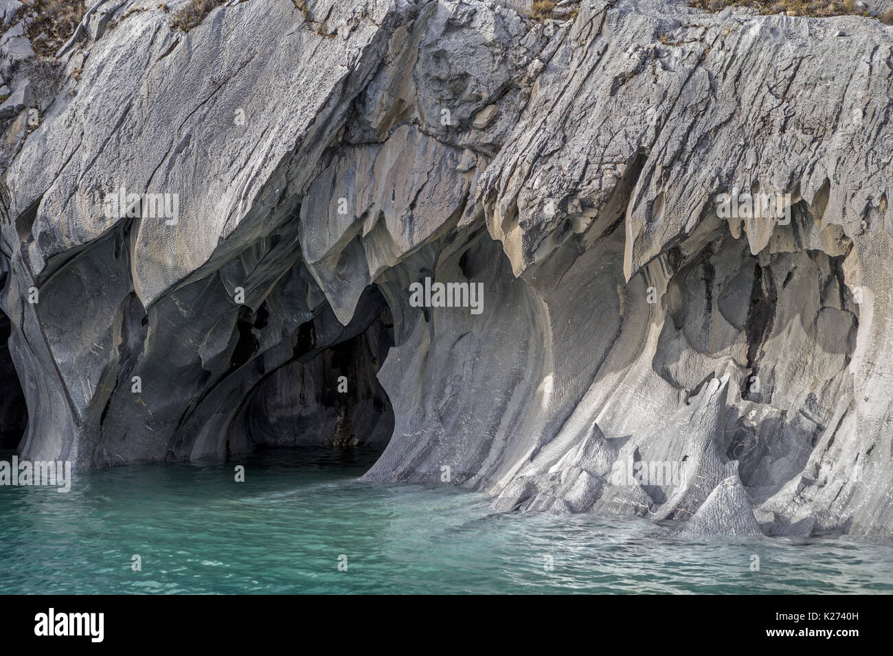 Marmor Höhlen Capillas de Marmol Puerto Rio Tranquilo General Carrera See Lago Patagonien Chile Stockfoto