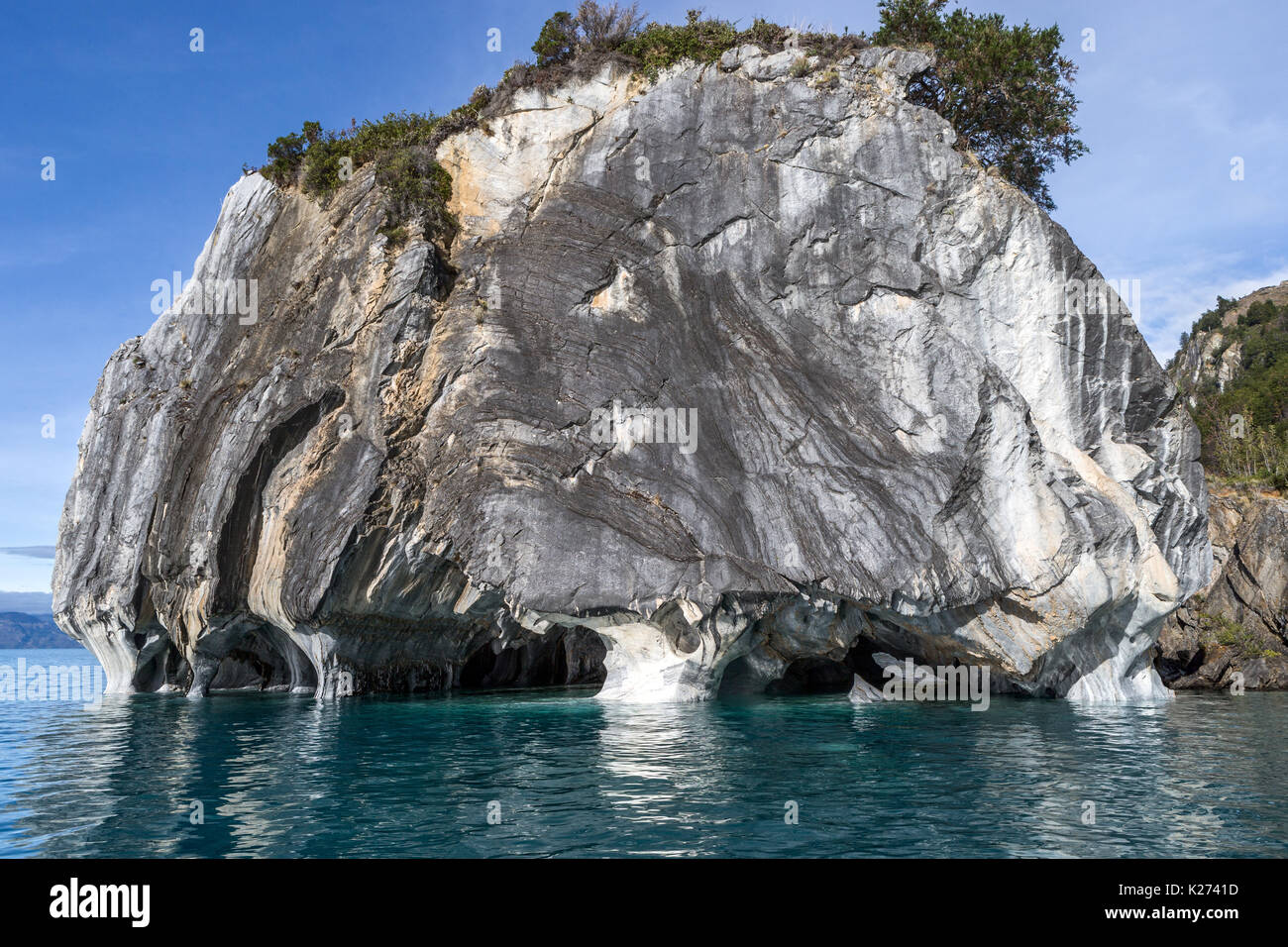 Marmor Höhlen Capillas de Marmol Puerto Rio Tranquilo General Carrera See Lago Patagonien Chile Stockfoto