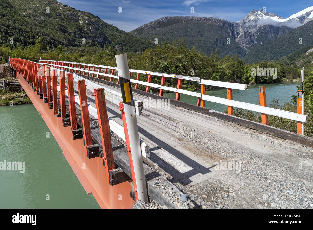 Carretera Austral 7 Chile Patagonien Puerto Rio Tranquilo Patagonia Park über X-83 Cruce Ruta 7 Entrada Baker-Paso Roballos, Cochrane, Provincia de Capi Stockfoto