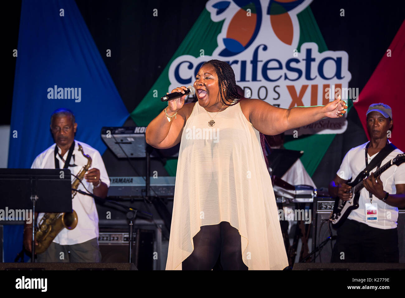 CARIFESTA XIII Closing Ceremony, Kensington Oval, Bridgetown, Barbados, 29. August 2017 Stockfoto