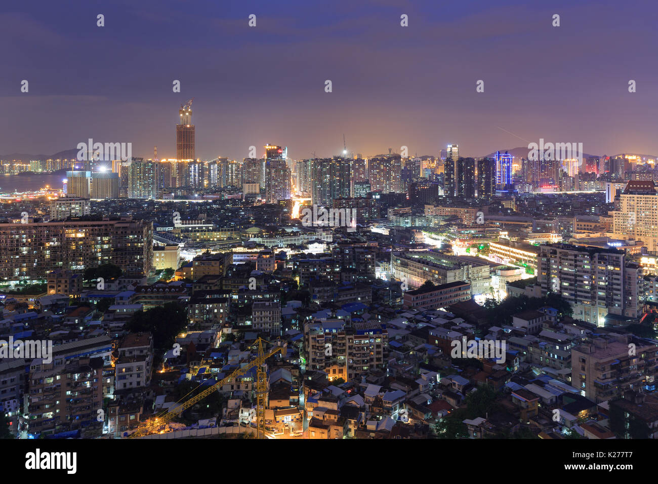 Xiamen City Night Scene, China Stockfoto