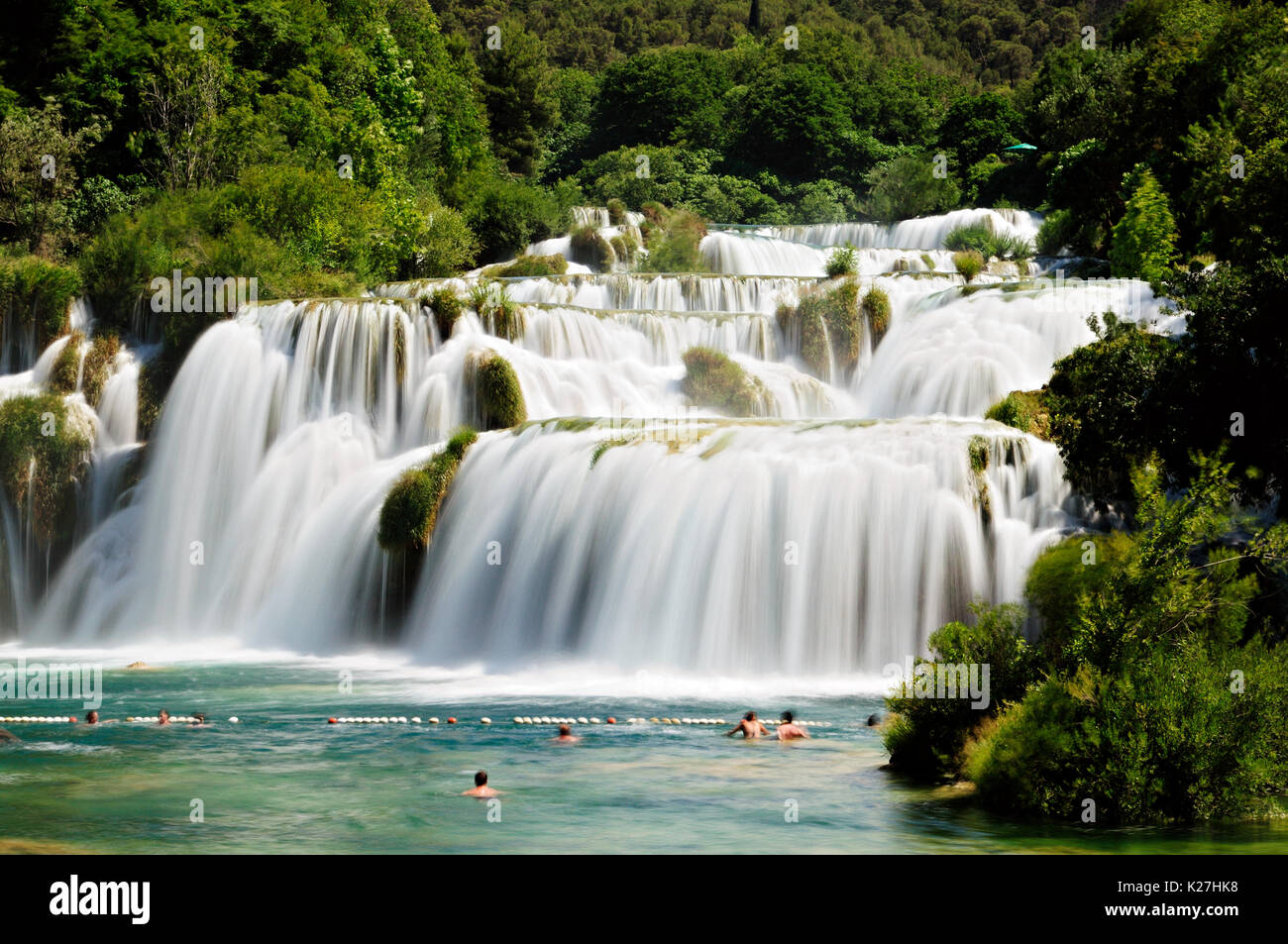 Skradinski buk Wasserfall im Nationalpark Krka, Kroatien Stockfoto