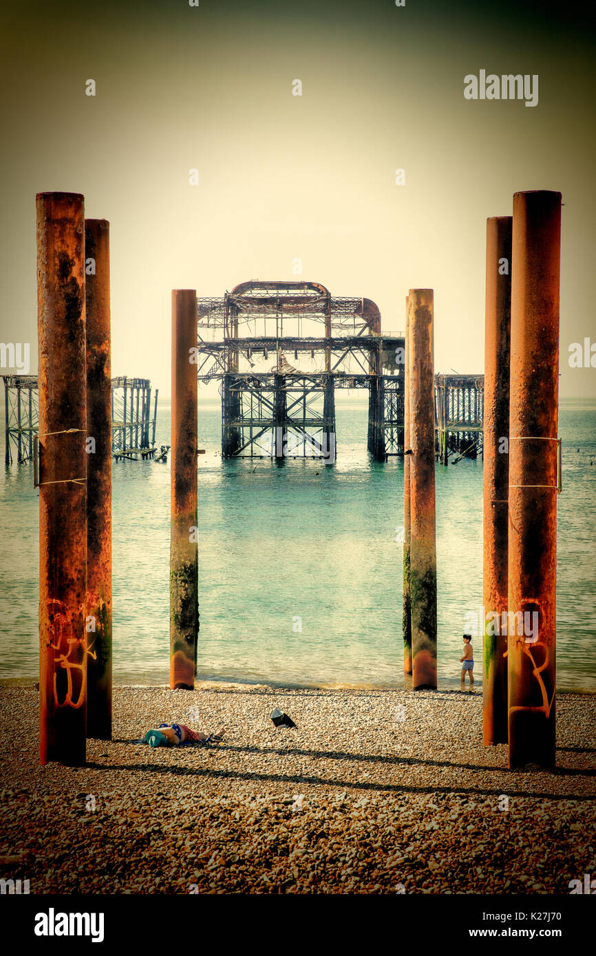 West Pier von Brighton Stockfoto