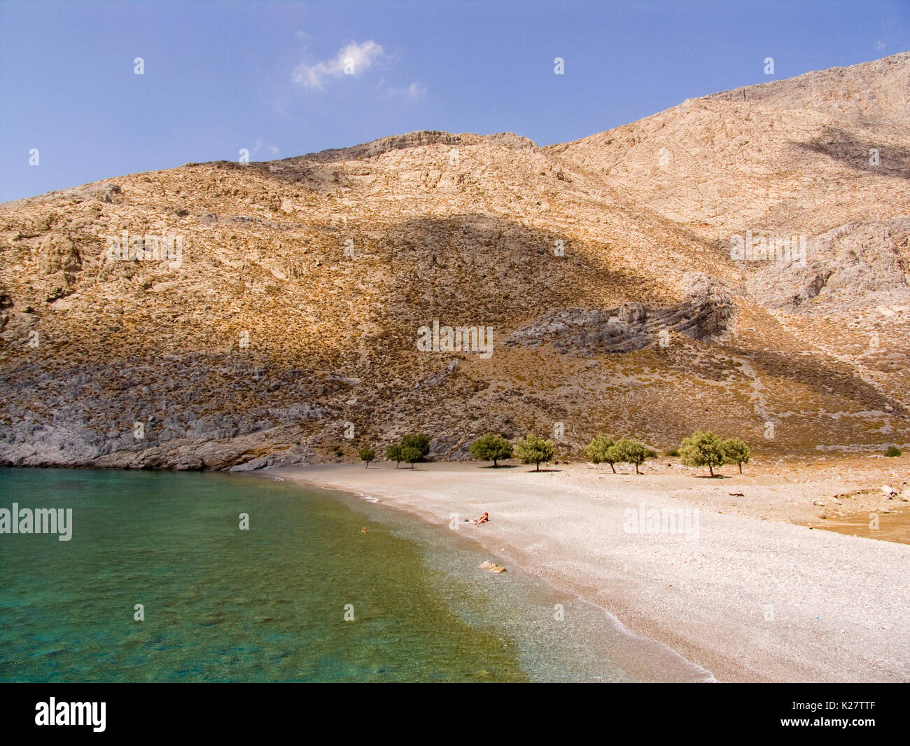 Europa, Griechenland, Dodecanese, Vathi Insel, vatses Bucht, Strand Stockfoto