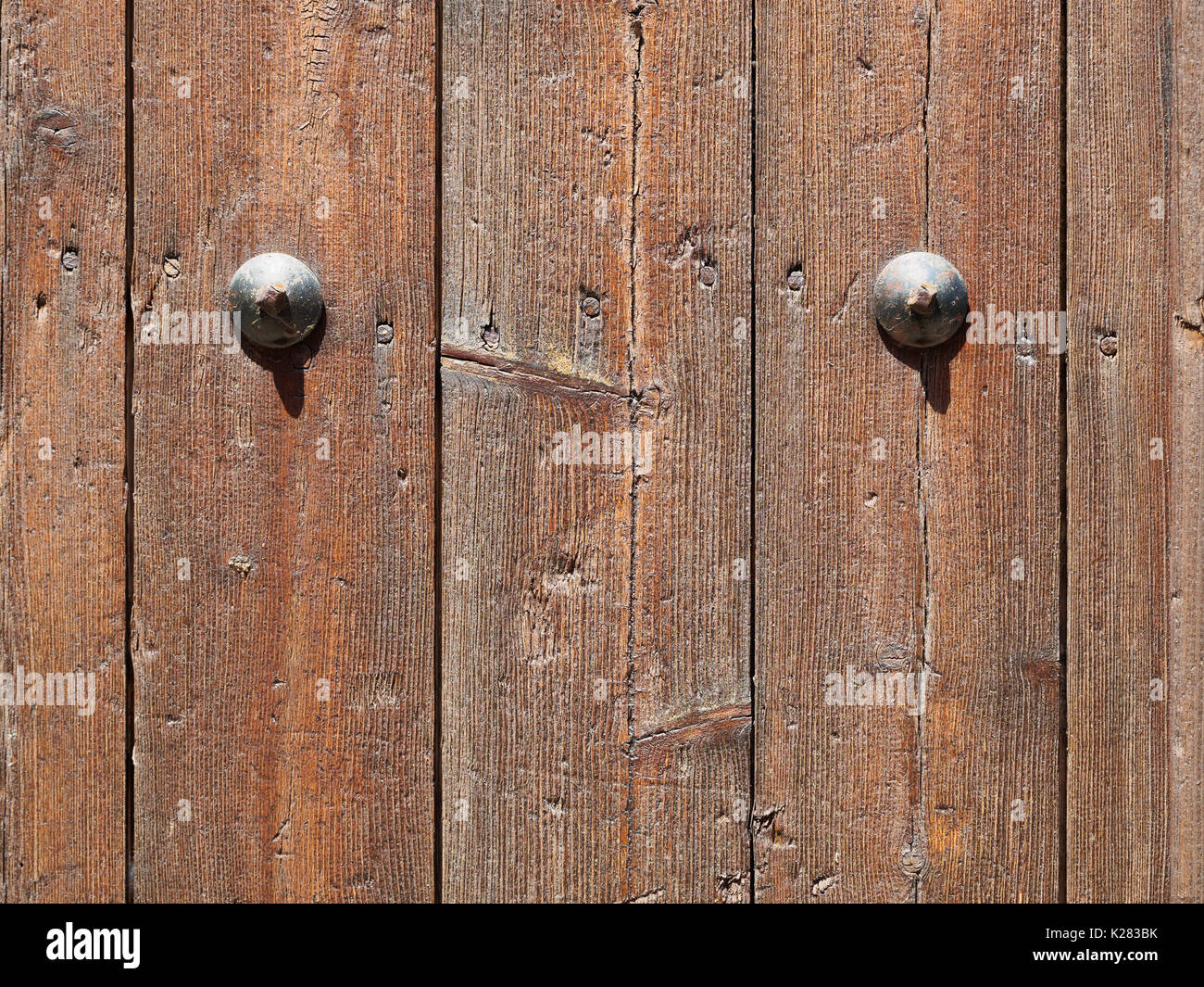 Holztür details Stockfoto