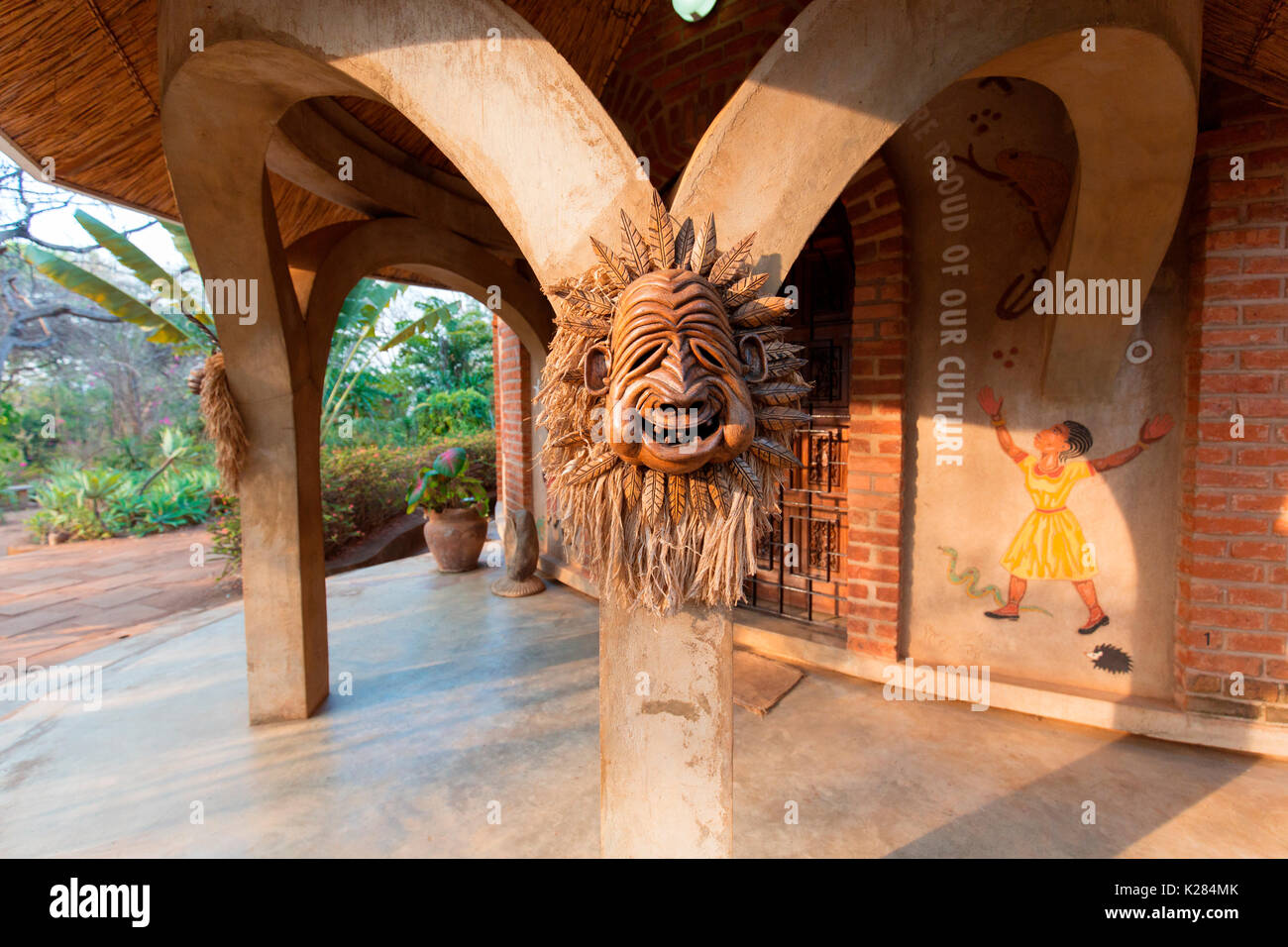 Afrika, Malawi, Lilongwe, Dedza. Museum von Masken Stockfoto