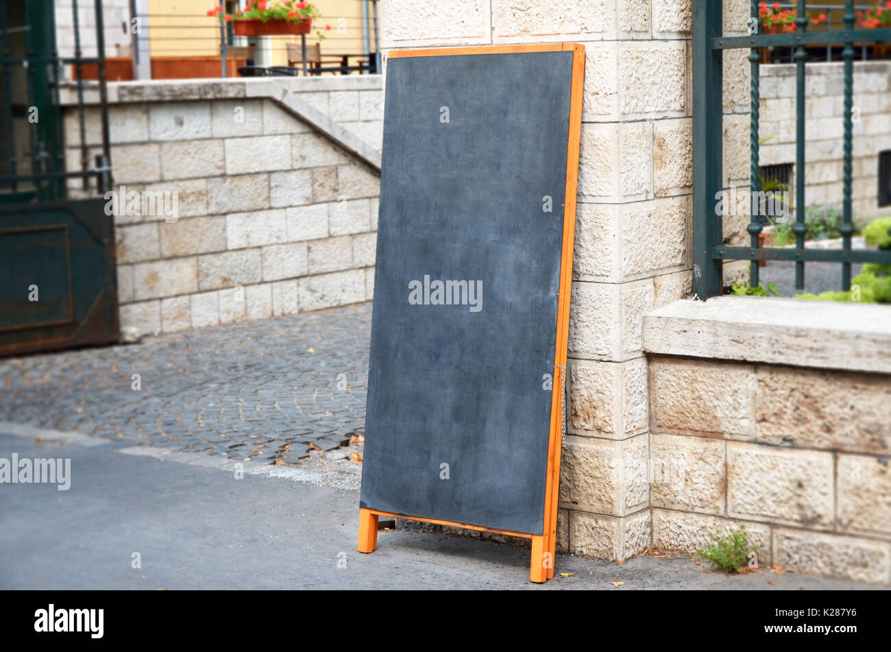 Restaurant Menü Vorstand mockup Stockfoto