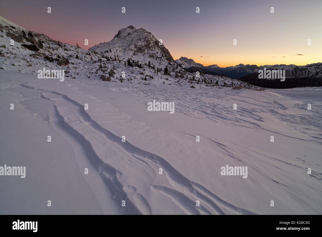 Valparola Pass, Dolomiten, Venetien, Belluno, Italien. Stockfoto