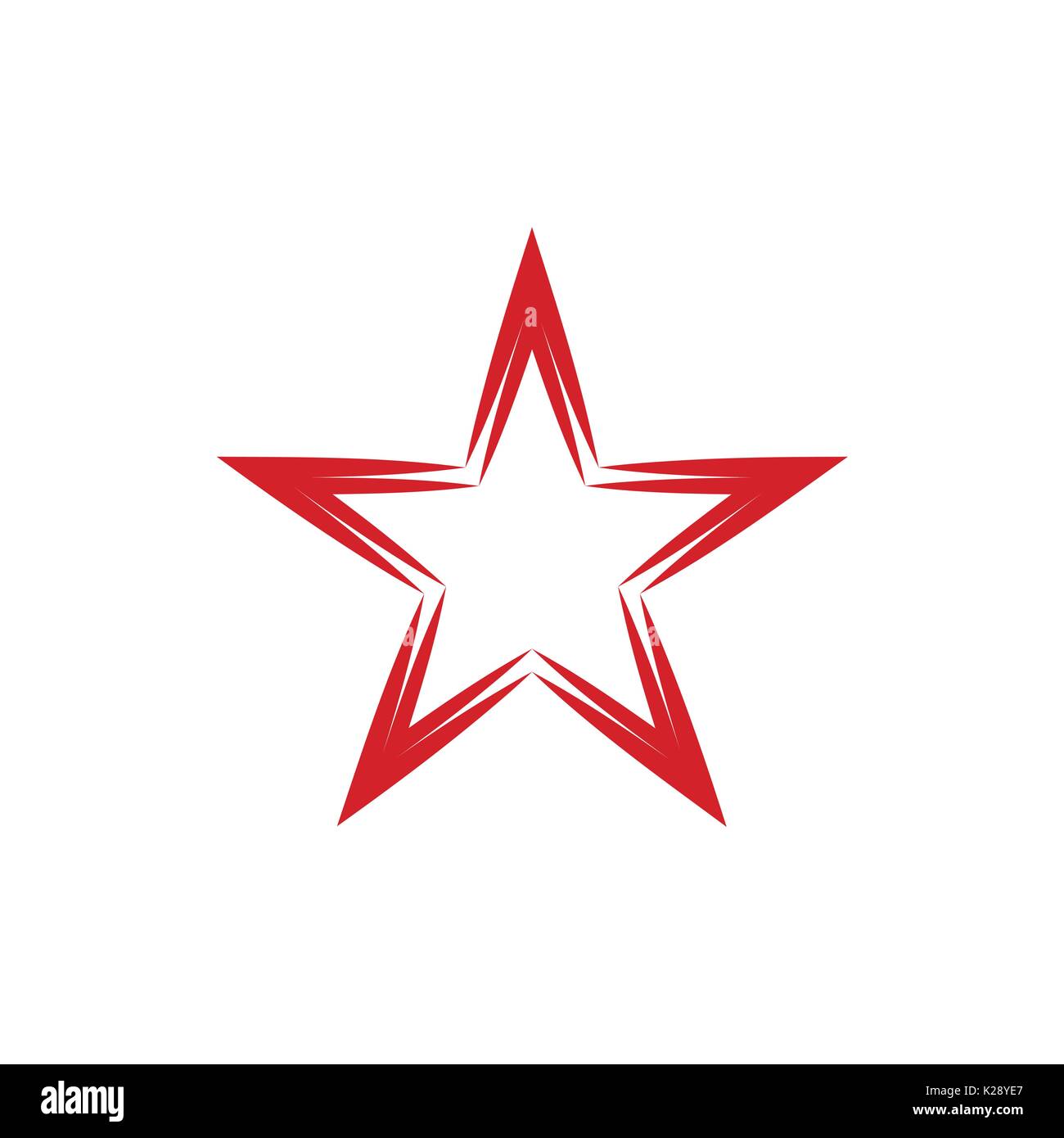Red Star Symbol Stock Vektor