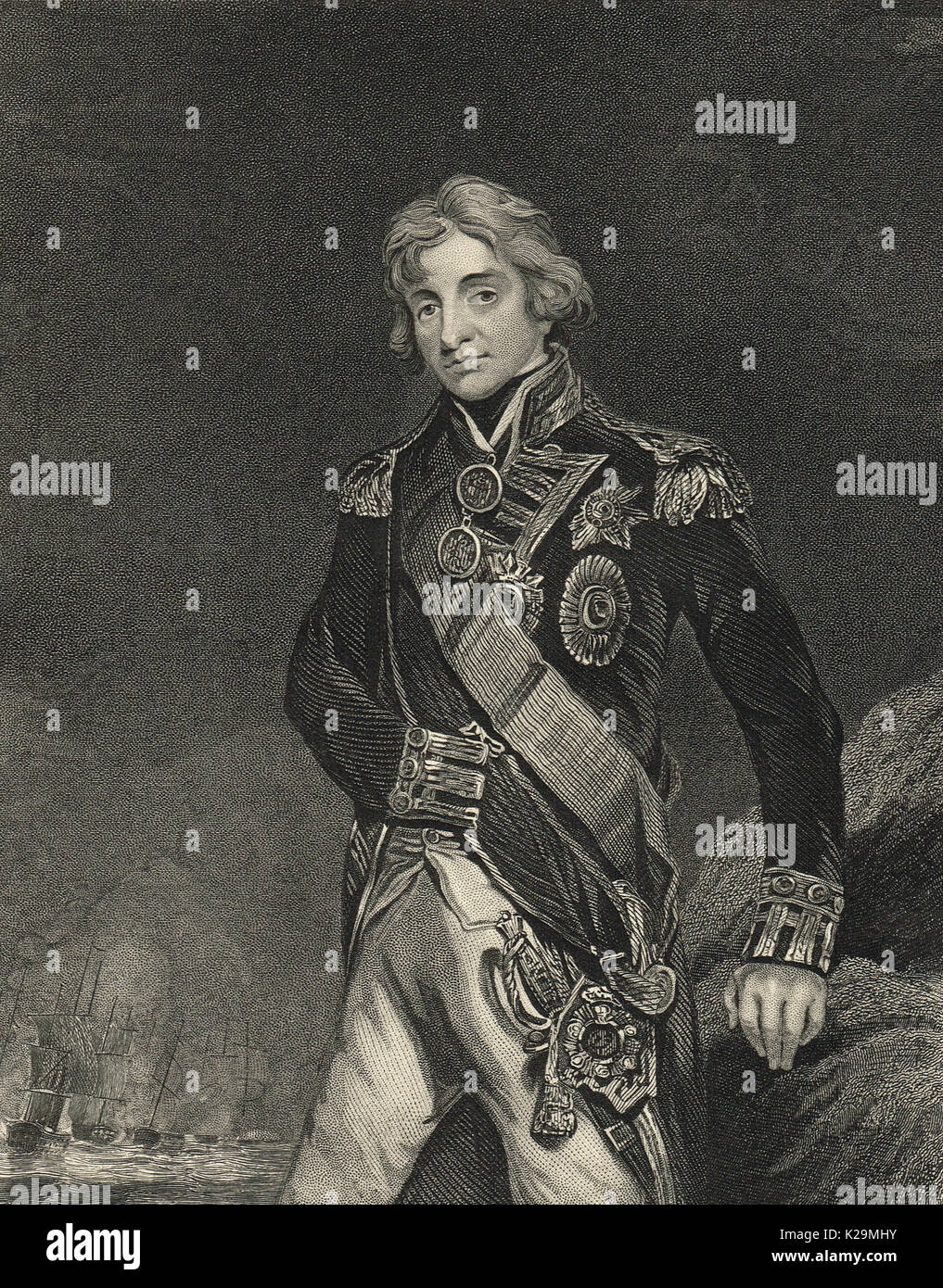 Vice Admiral Horatio Nelson ca. 1801 Stockfoto