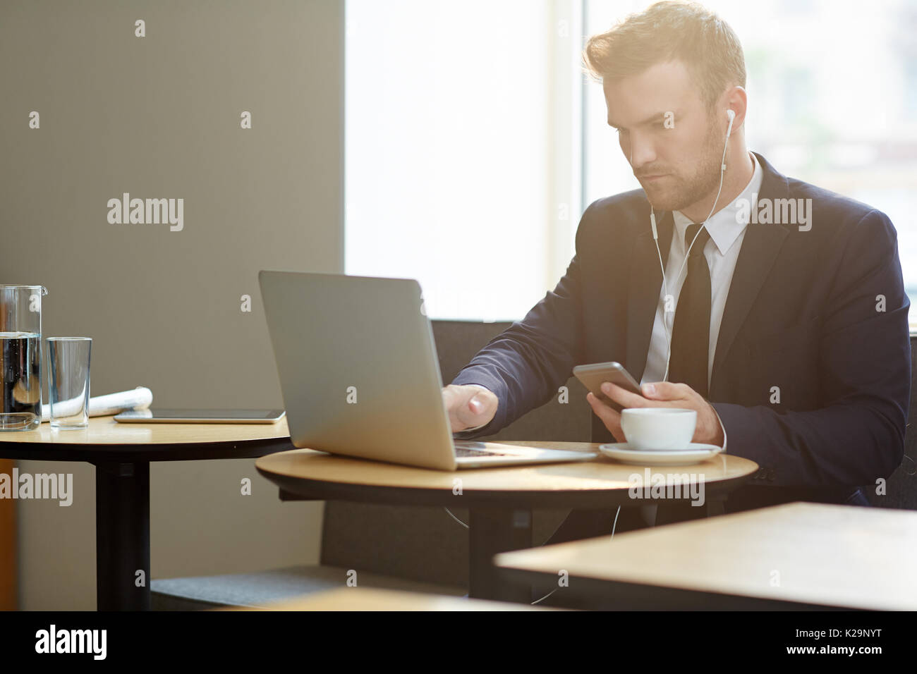 Vernetzung mit Musik Stockfoto