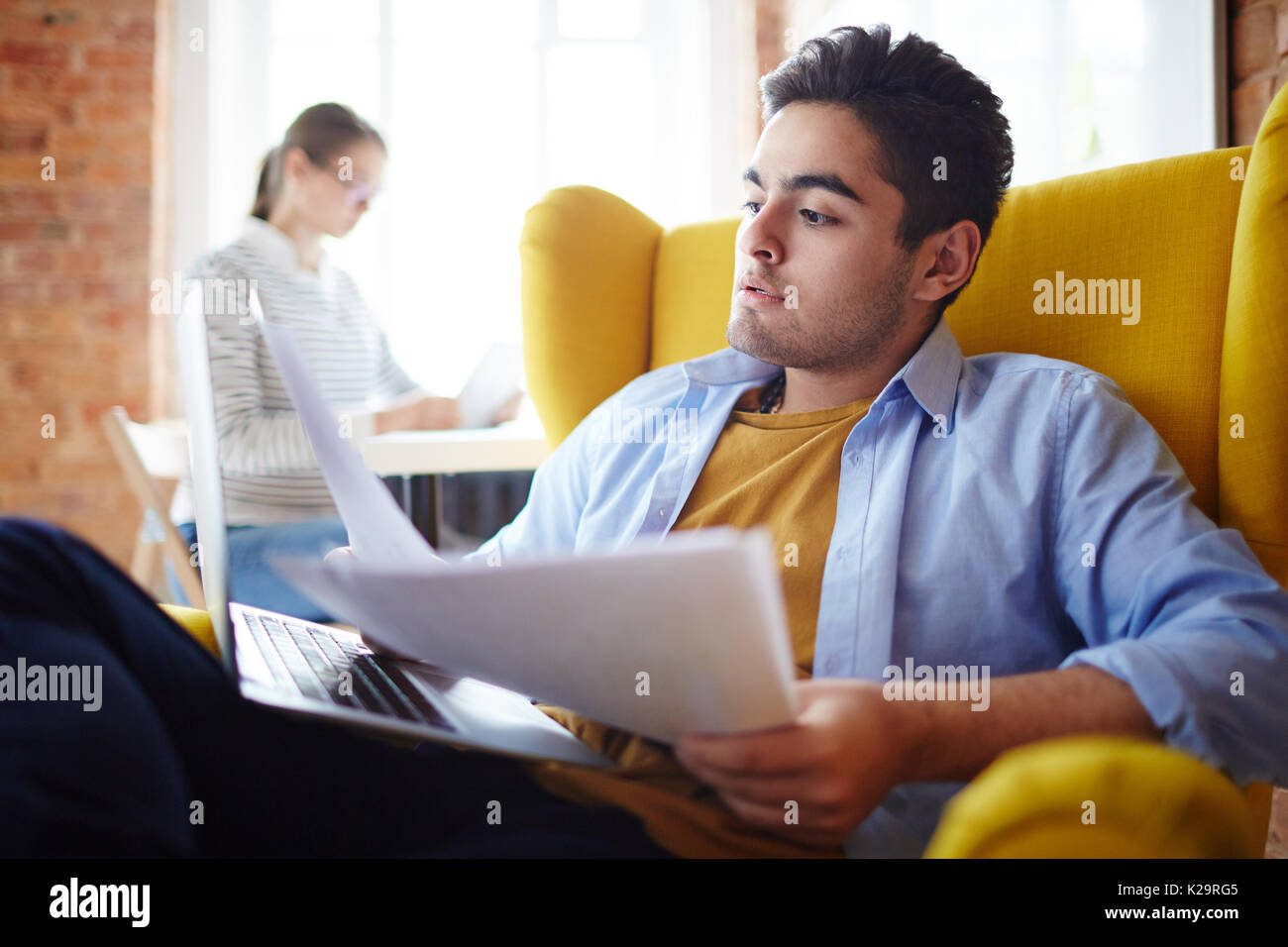 Zu Hause aus arbeiten Stockfoto