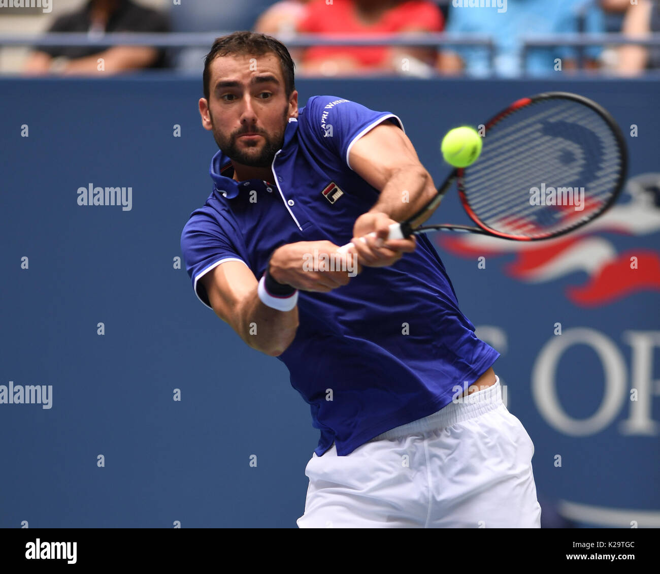 Flushing, New York, USA. 28 Aug, 2017. Marin Cilic Vs Tennys Sandgren auf Arthur Ashe Stadium am USTA Billie Jean King National Tennis Center am 28. August 2017 in Flushing Queens. Credit: MediaPunch Inc/Alamy leben Nachrichten Stockfoto