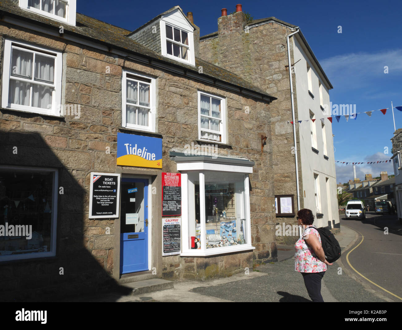 Ein Souvenirladen in Hugh Town, St Mary's, Isles of Scilly. Stockfoto