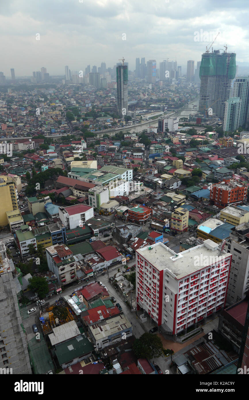 Hohen winkel Blick auf Manila, Philippinen Stockfoto