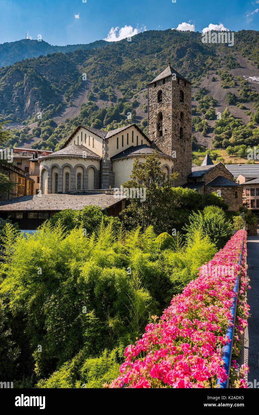 Esglesia de Kirche Sant Esteve, Andorra la Vella, Andorra Stockfoto