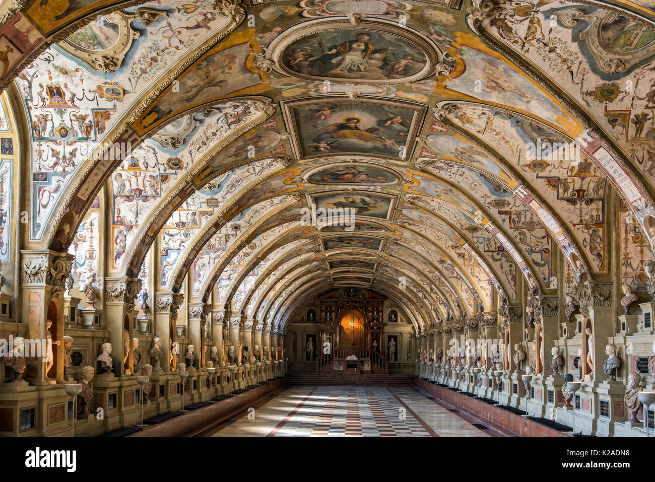 Der Stil der Renaissance Antiquarium Hall, Residenz Royal Palace, München, Bayern, Deutschland Stockfoto