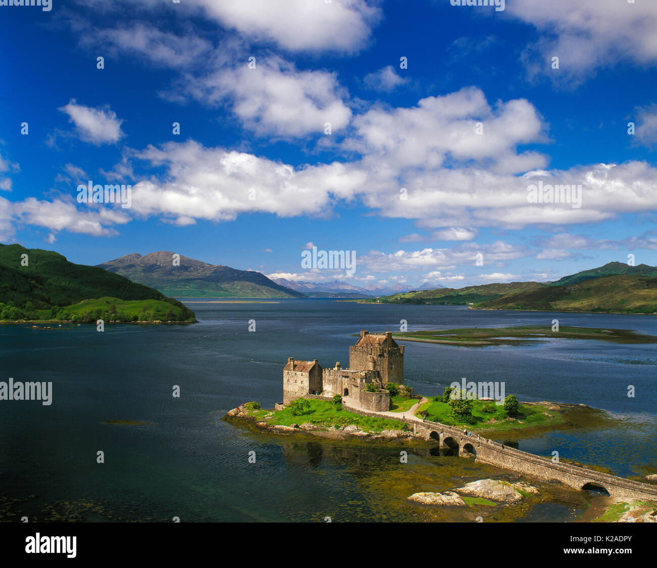 Eilean Donan Castle, Loch Duich, Kyle von Lochalsh, Schottland, Großbritannien Stockfoto