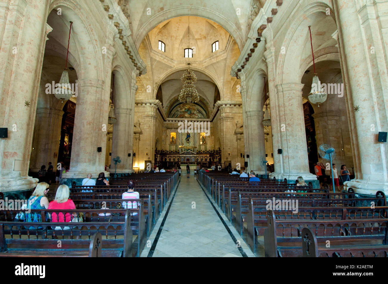 Kathedrale von Havanna auf der Plaza de la Cathedral in Havanna, Kuba Stockfoto