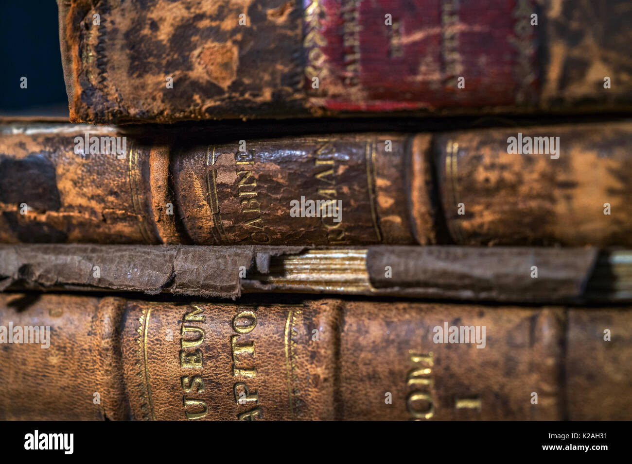 Alte Bücher aus dem 17. Jahrhundert Stockfoto