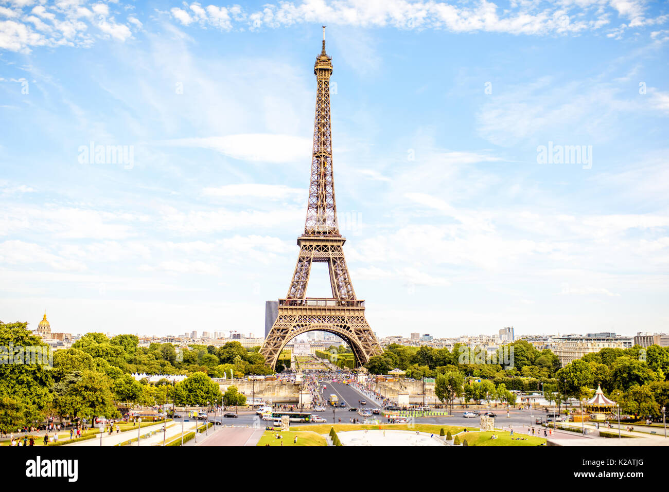 Eiffelturm in Paris Stockfoto