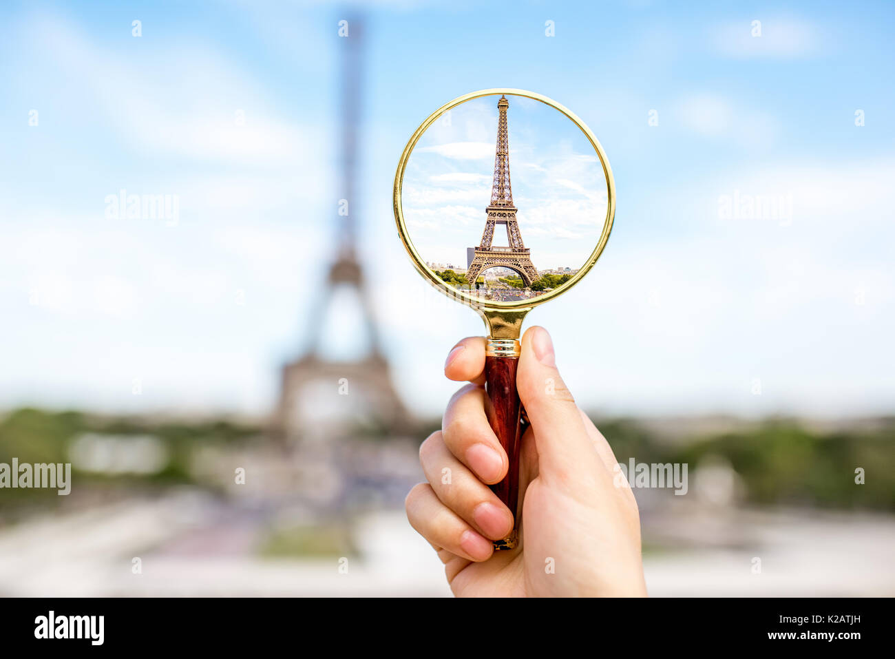 Eiffelturm in Paris Stockfoto