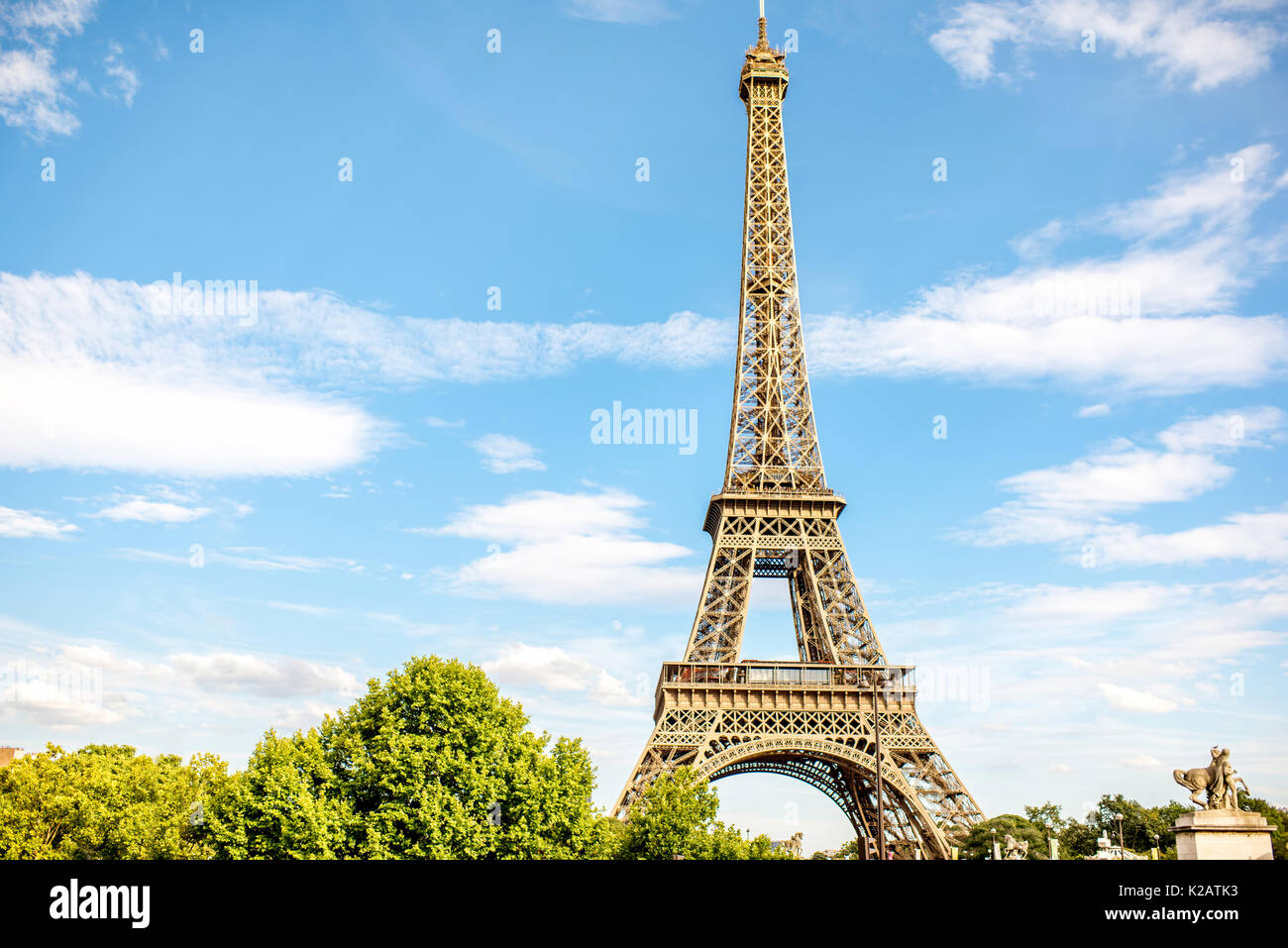 Eiffelturm in Paris Stockfoto