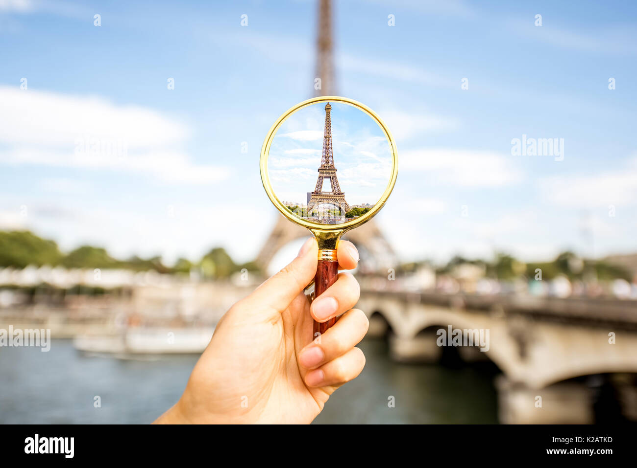 Eiffelturm in Paris Stockfoto