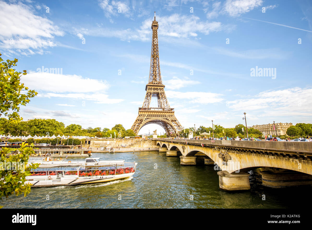Eiffelturm in Paris Stockfoto