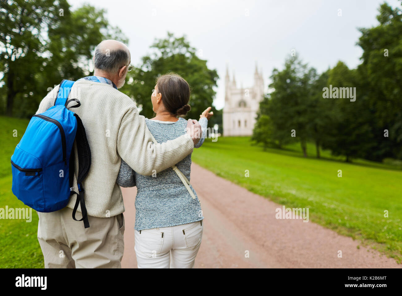 Promenade von Reisenden Stockfoto