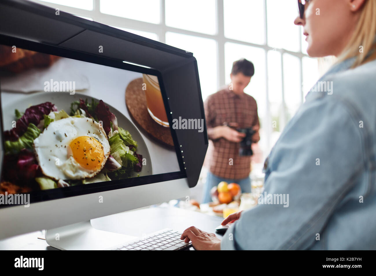 Retusche Essen Fotografie Stockfoto