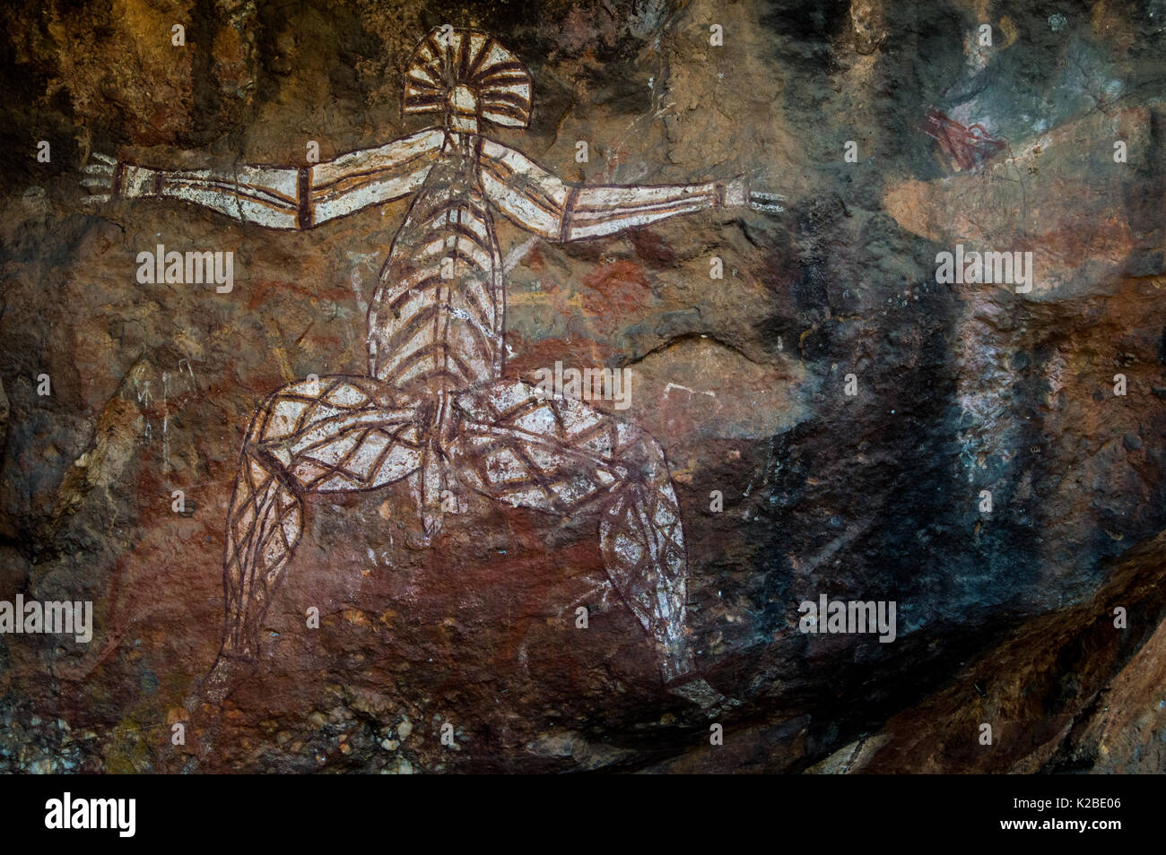 Aborigenal figurativen Kunst in Kakadu National Park (Australien) Stockfoto