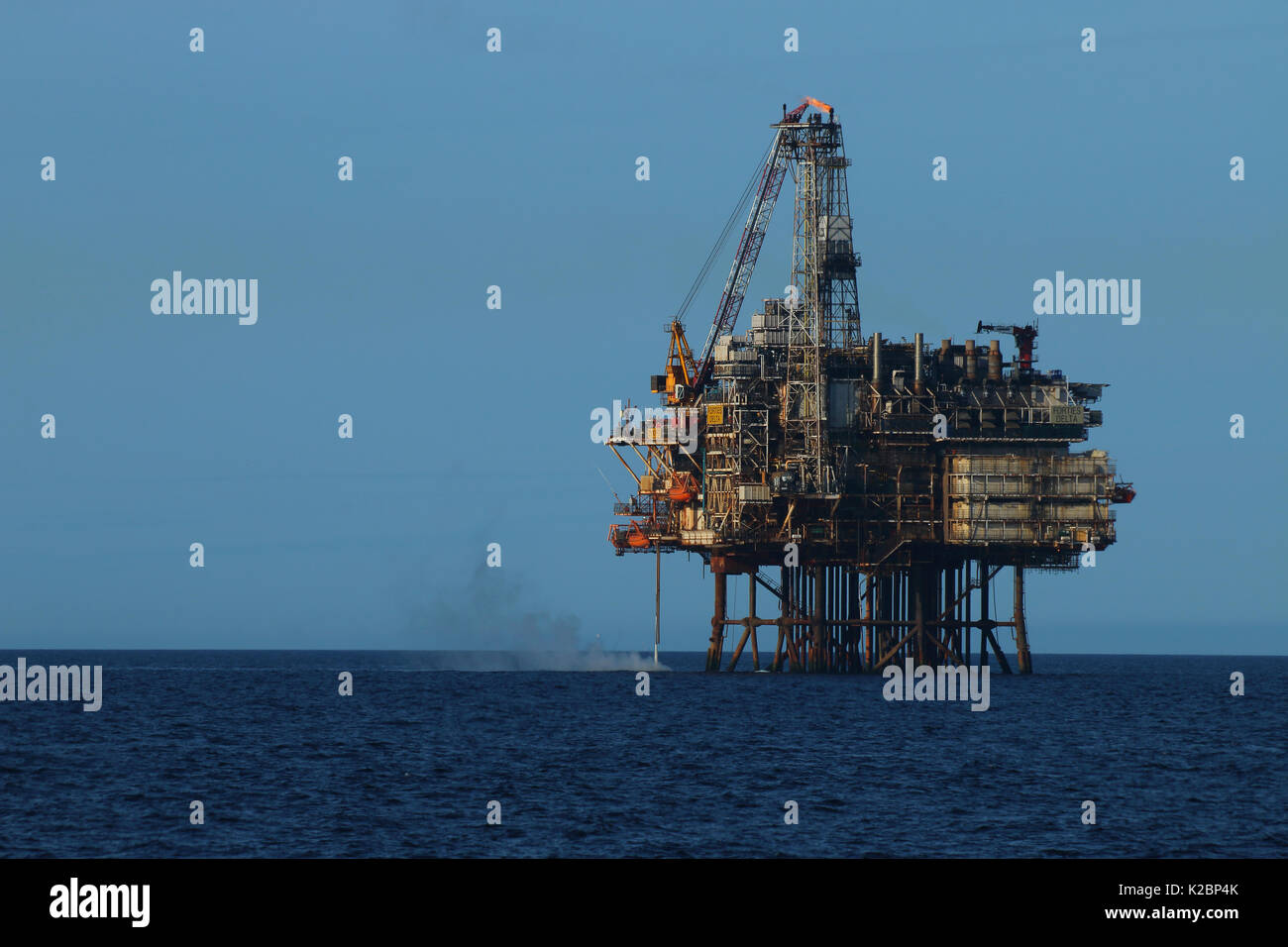 40 Delta Produktionsplattform, Nordsee. September 2015 Stockfoto