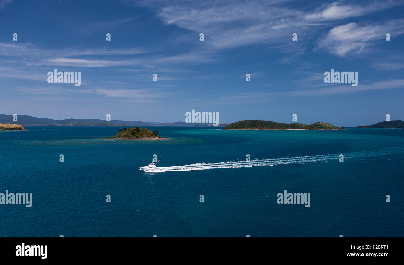 Eine Luxusyacht aus Kreuzfahrt von Hamilton Island, Cairns, Queensland, Australien. November 2012. Stockfoto