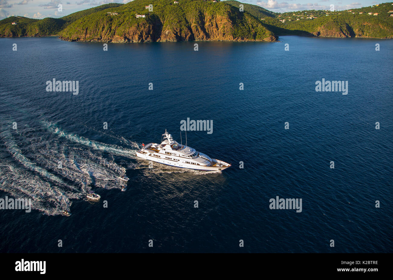 Teleost 161 'Picchiotti superyacht und Rippen in St. Thomas, US Virgin Islands, November 2013. Stockfoto